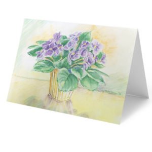"Violets for Virginia" Notecard