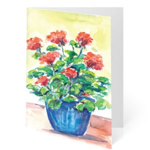 “Porch Geraniums” Notecard