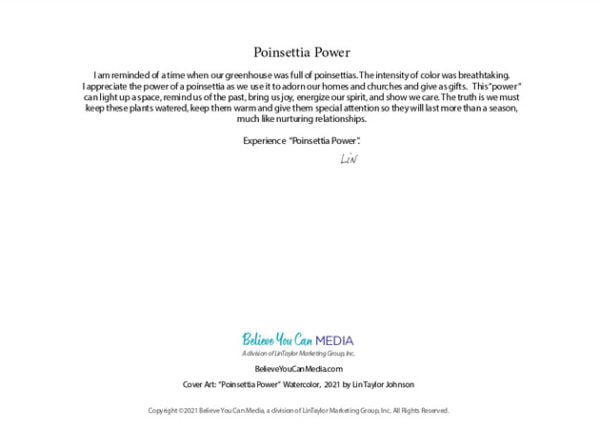 “Poinsettia Power” Christmas Card - Image 4